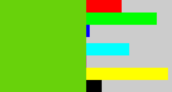Hex color #68d20b - green apple