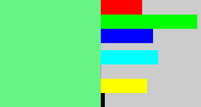 Hex color #68f484 - lightgreen