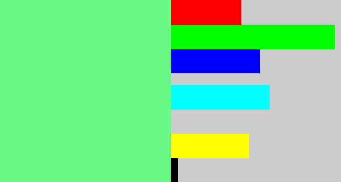Hex color #68f684 - lightgreen