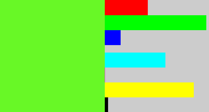Hex color #68f826 - toxic green