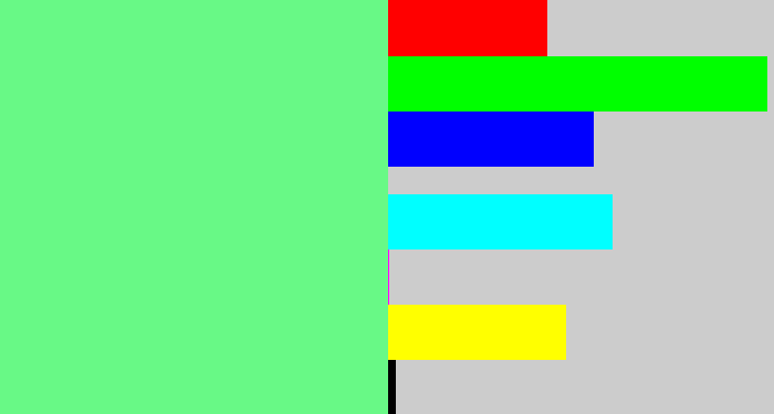 Hex color #68f986 - lightgreen
