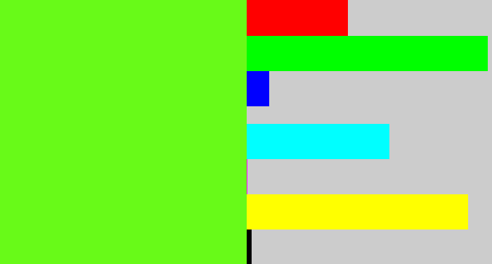 Hex color #68fa18 - bright lime green