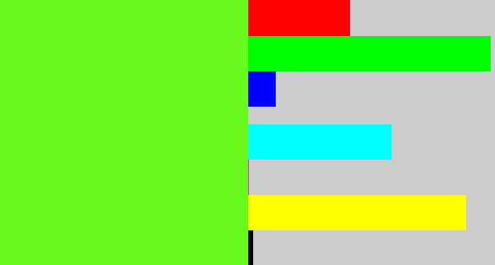 Hex color #68fa1d - bright lime green