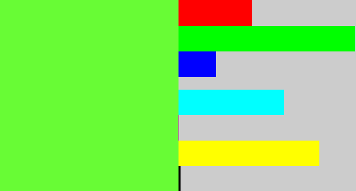 Hex color #68fc35 - toxic green