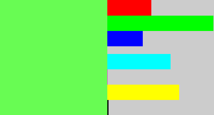 Hex color #68fc53 - lighter green