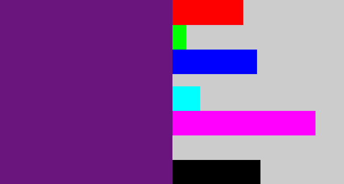 Hex color #69157d - darkish purple