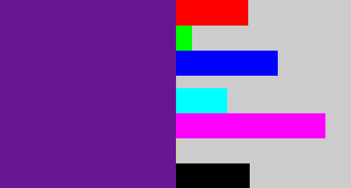 Hex color #691693 - purple
