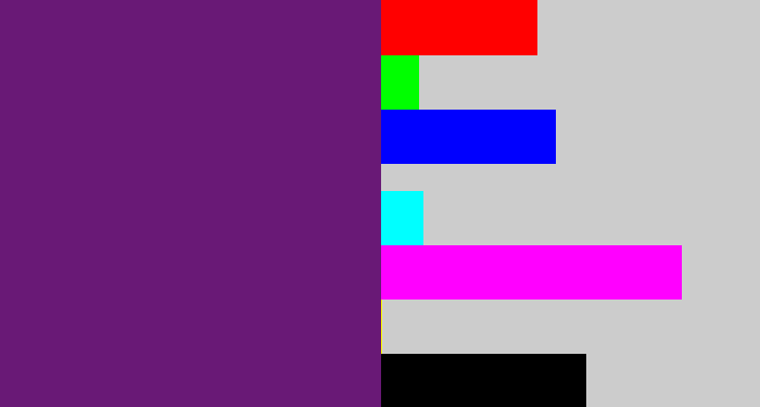 Hex color #691976 - darkish purple
