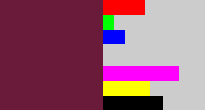 Hex color #691b39 - plum