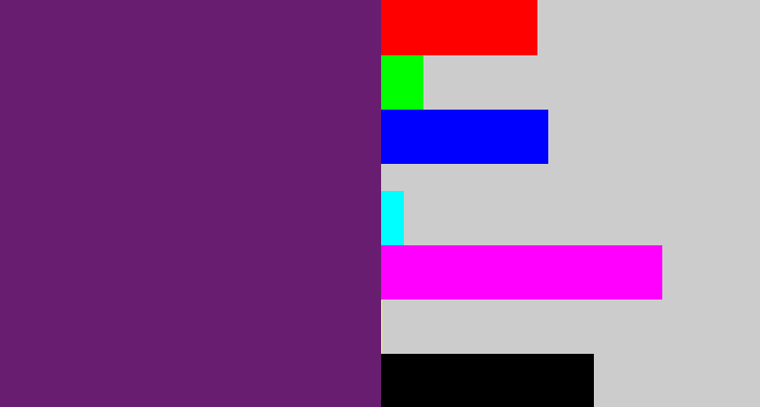 Hex color #691d70 - darkish purple