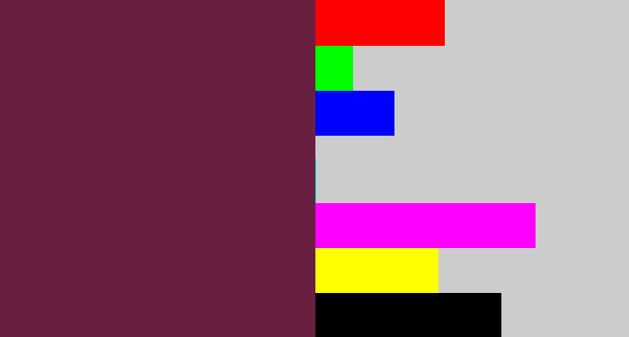 Hex color #691f40 - plum