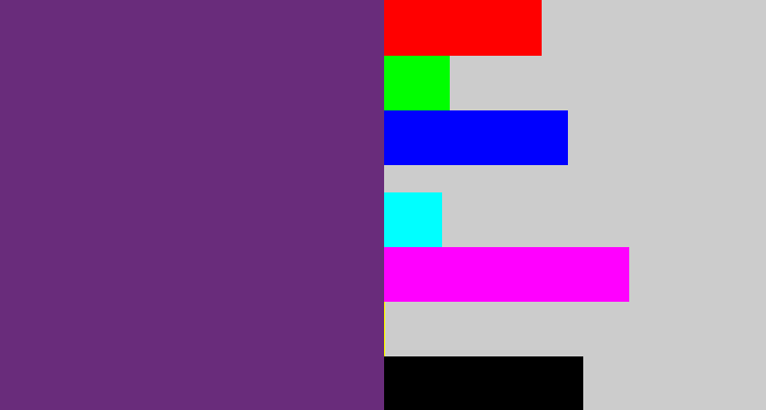 Hex color #692c7b - darkish purple