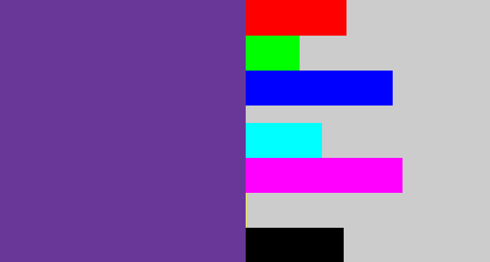 Hex color #693798 - purple
