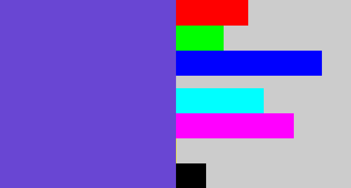 Hex color #6946d3 - bluey purple