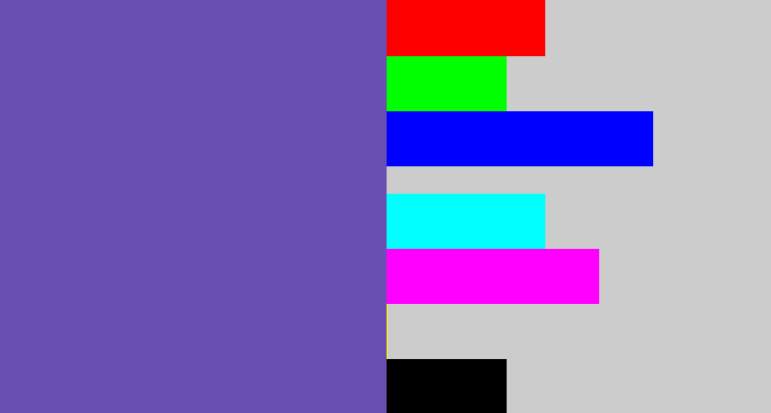 Hex color #694fb1 - iris