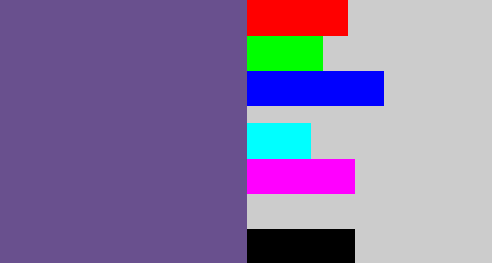 Hex color #69508e - muted purple