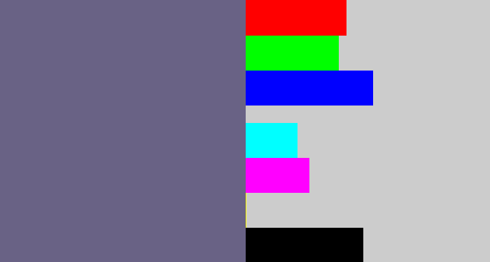 Hex color #696285 - purplish grey