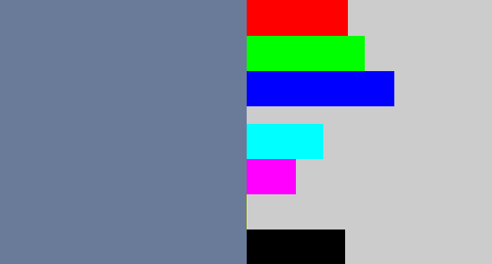 Hex color #697b99 - grey/blue
