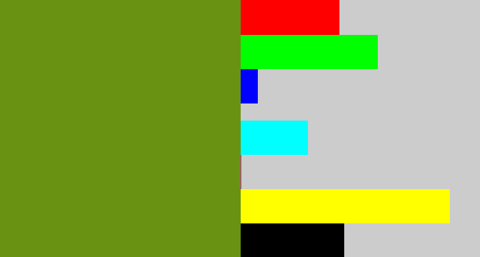Hex color #699213 - sap green