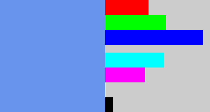 Hex color #6994ed - soft blue