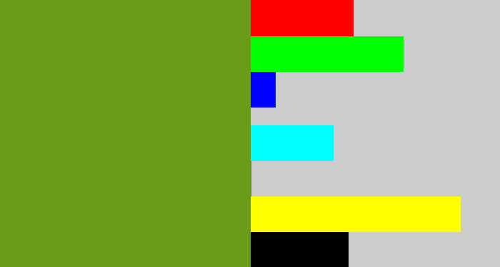 Hex color #699c19 - sap green