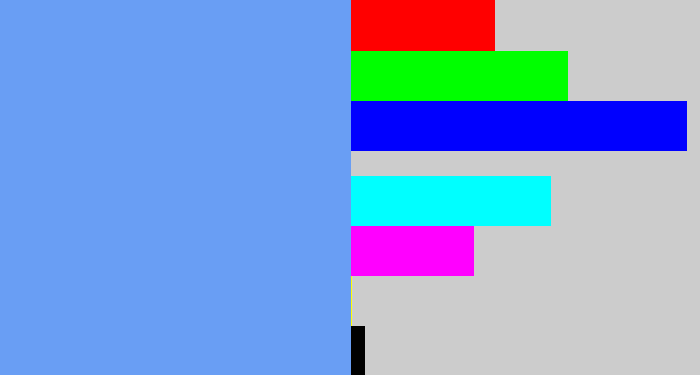 Hex color #699ef4 - soft blue