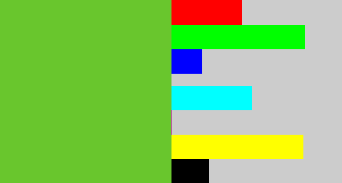 Hex color #69c62d - apple green