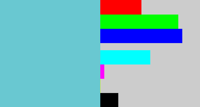 Hex color #69c8d1 - seafoam blue