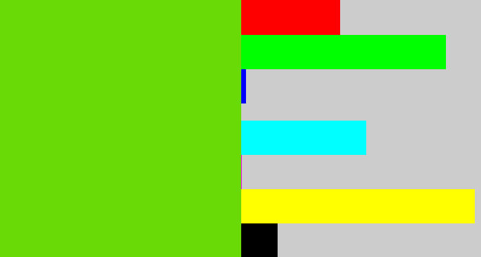 Hex color #69da06 - green apple