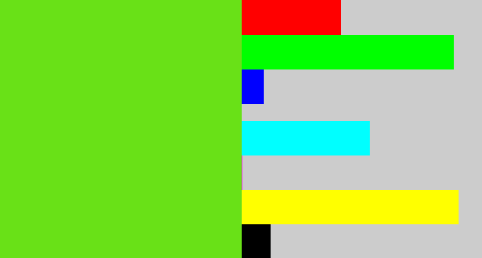 Hex color #69e117 - green apple