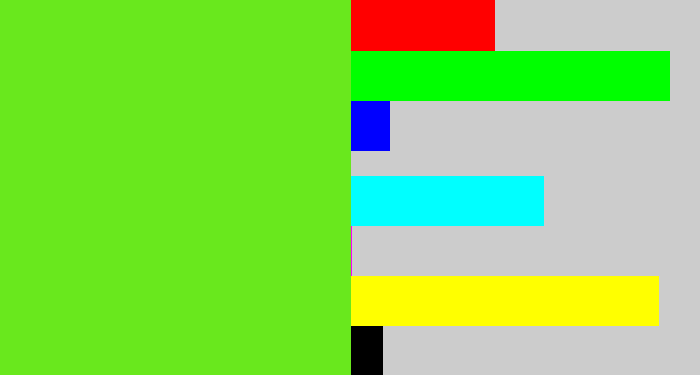 Hex color #69e81d - green apple