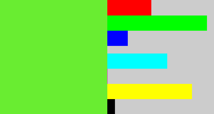 Hex color #69ed31 - toxic green