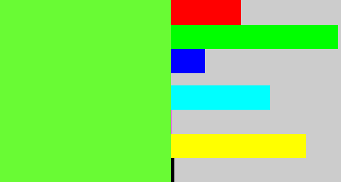 Hex color #69fb34 - toxic green