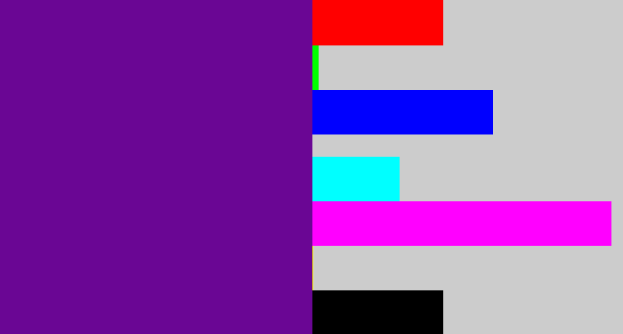 Hex color #6a0694 - purple