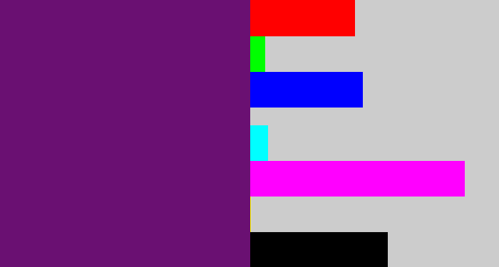 Hex color #6a1072 - darkish purple