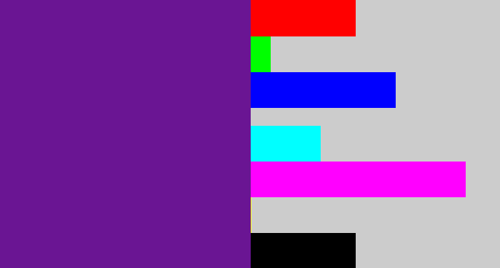Hex color #6a1593 - purple