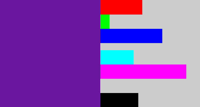 Hex color #6a169f - purple