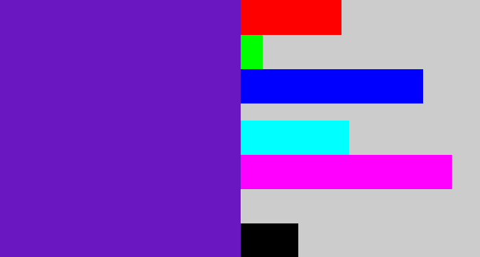 Hex color #6a17c1 - purple/blue