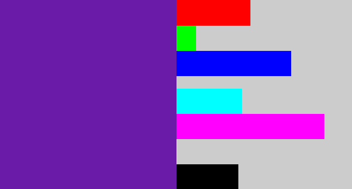 Hex color #6a1ba7 - purple