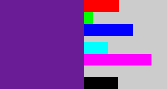 Hex color #6a1c96 - purple