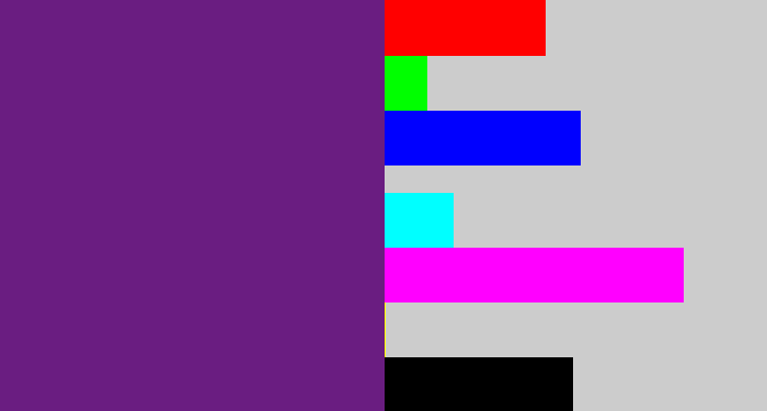 Hex color #6a1d81 - darkish purple