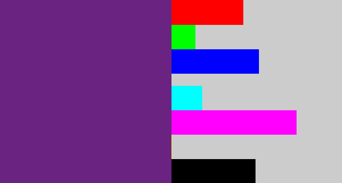 Hex color #6a2381 - darkish purple