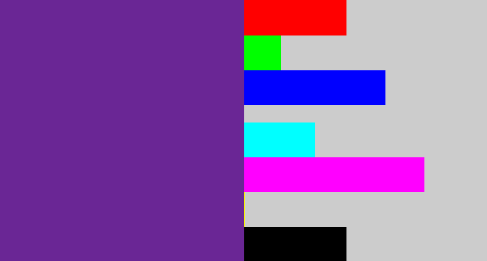 Hex color #6a2695 - purple