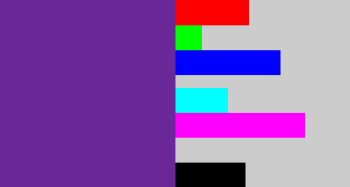Hex color #6a2798 - purple