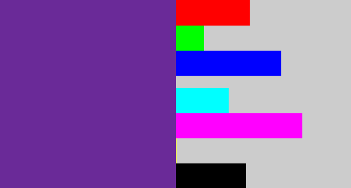 Hex color #6a2a98 - purple