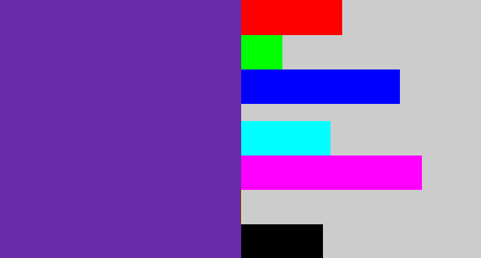 Hex color #6a2ba9 - purple