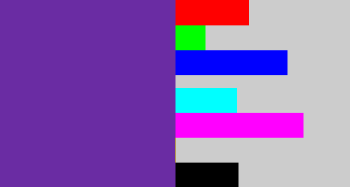Hex color #6a2ca3 - purple
