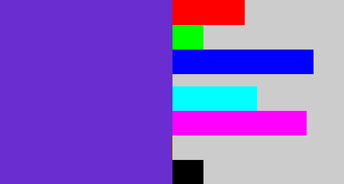 Hex color #6a2dd0 - purple/blue