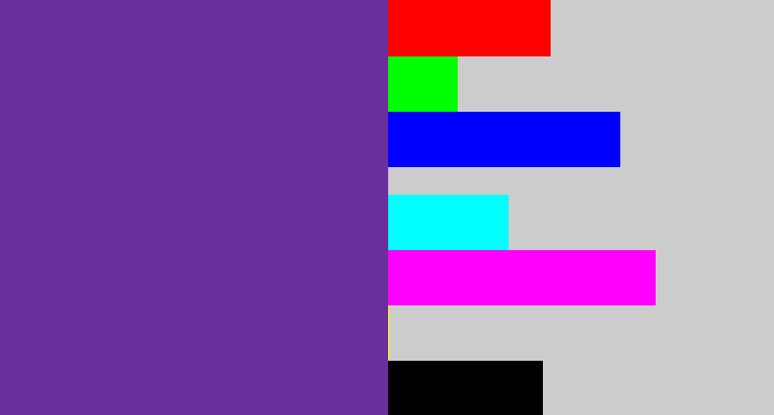Hex color #6a2f9a - purple