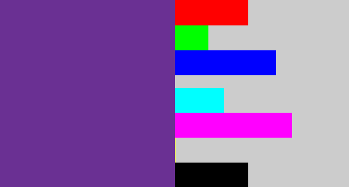 Hex color #6a3093 - purple